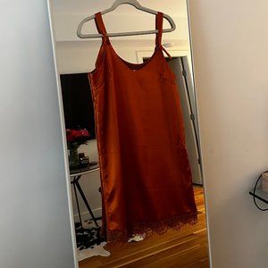 Revolve/ Heartloom Copper Silk Dress